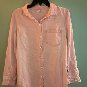 Pink Tunic Button Blouse